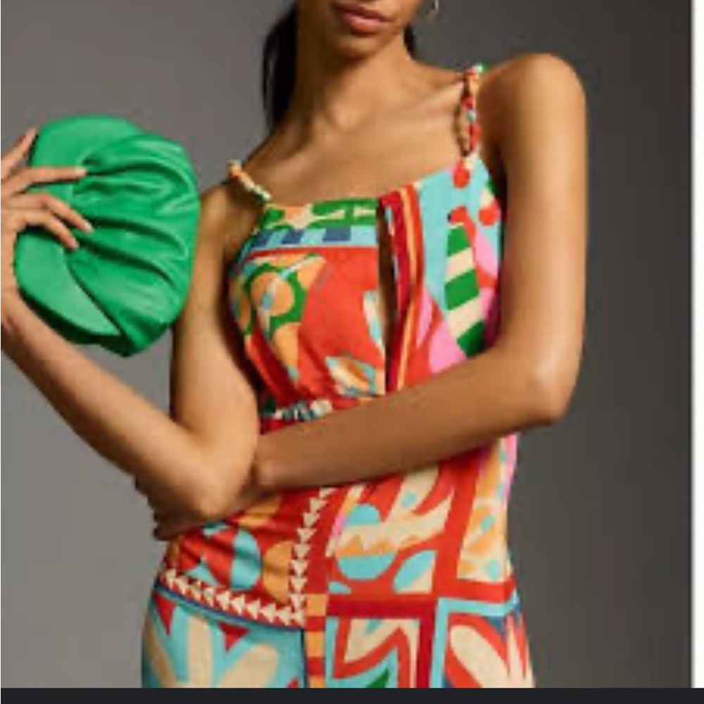 Farm Rio Cutout Halter Jumpsuit - Picture 2 of 9
